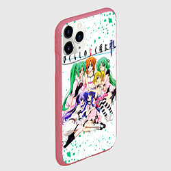 Чехол iPhone 11 Pro матовый Когда плачут цикады: Карма, персонажи, цвет: 3D-малиновый — фото 2