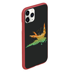 Чехол iPhone 11 Pro матовый Душа природы - птица, цвет: 3D-красный — фото 2