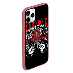 Чехол iPhone 11 Pro матовый HARD ROCK FESTIVAL, цвет: 3D-малиновый — фото 2