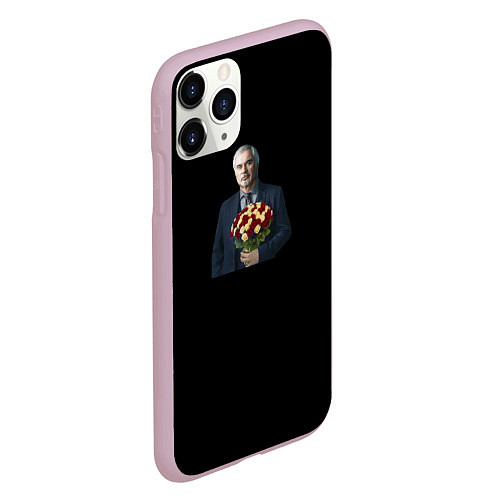 Чехол iPhone 11 Pro матовый Валерий Меладзе с цветами / 3D-Розовый – фото 2