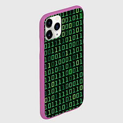 Чехол iPhone 11 Pro матовый Двоичный Код Binary Code, цвет: 3D-фиолетовый — фото 2