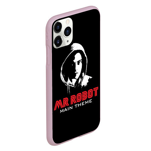 Чехол iPhone 11 Pro матовый MR ROBOT Хакер / 3D-Розовый – фото 2