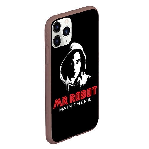 Чехол iPhone 11 Pro матовый MR ROBOT Хакер / 3D-Коричневый – фото 2