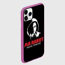 Чехол iPhone 11 Pro матовый MR ROBOT Хакер, цвет: 3D-фиолетовый — фото 2