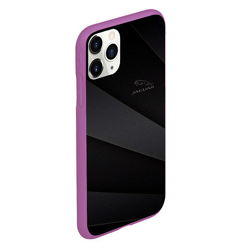 Чехол iPhone 11 Pro матовый JAGUR ЯГУАР autosport / 3D-Фиолетовый – фото 2