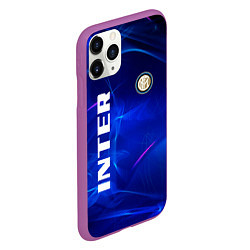 Чехол iPhone 11 Pro матовый Inter abstraction, цвет: 3D-фиолетовый — фото 2