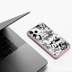 Чехол iPhone 11 Pro матовый Волейбол!! pattern, цвет: 3D-розовый — фото 2