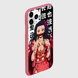 Чехол iPhone 11 Pro матовый НЕЗУКО ТЯН, цвет: 3D-малиновый — фото 2