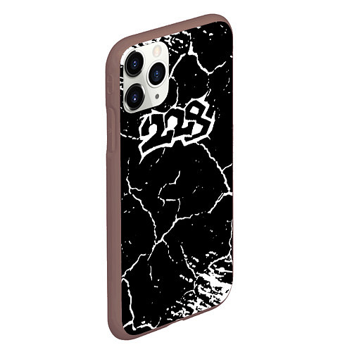 Чехол iPhone 11 Pro матовый 228 rap трещины / 3D-Коричневый – фото 2
