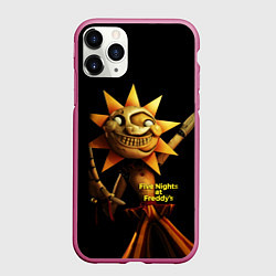 Чехол iPhone 11 Pro матовый Five Nights at Freddys: Security Breach - Солнце D, цвет: 3D-малиновый