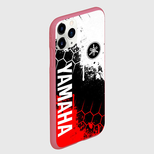 Чехол iPhone 11 Pro матовый YAMAHA - ЯМАХА / 3D-Малиновый – фото 2