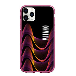 Чехол iPhone 11 Pro матовый Fashion pattern Neon Milano, цвет: 3D-малиновый