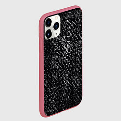 Чехол iPhone 11 Pro матовый Пиксельный паттерн Минимализм, цвет: 3D-малиновый — фото 2