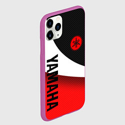 Чехол iPhone 11 Pro матовый ЯМАХА - СПОРТИВНЫЙ КАРБОН, цвет: 3D-фиолетовый — фото 2