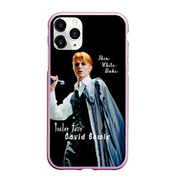 Чехол iPhone 11 Pro матовый Thin White Duke David Bowie Isolar Tour, цвет: 3D-розовый