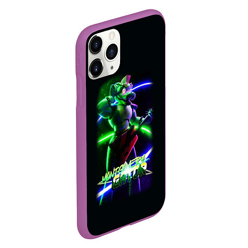 Чехол iPhone 11 Pro матовый Five Nights at Freddys Security Breach - Аллигатор / 3D-Фиолетовый – фото 2