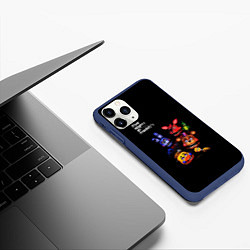 Чехол iPhone 11 Pro матовый Five Nights at Freddys - персонажи, цвет: 3D-тёмно-синий — фото 2