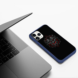 Чехол iPhone 11 Pro матовый Глянцевый Они, цвет: 3D-тёмно-синий — фото 2