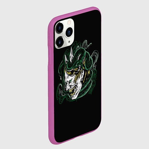 Чехол iPhone 11 Pro матовый Демон Они Ведьма / 3D-Фиолетовый – фото 2