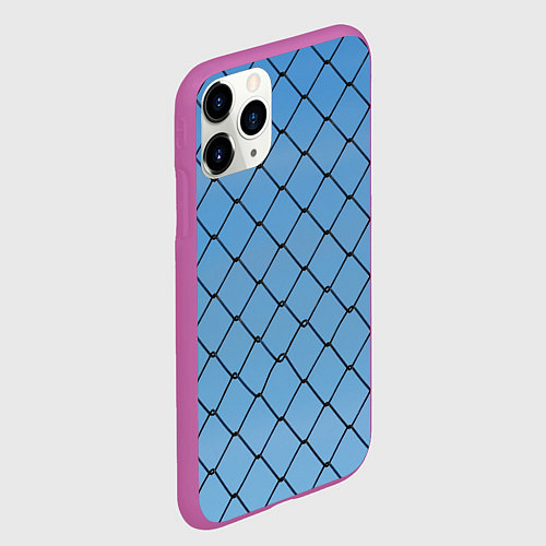 Чехол iPhone 11 Pro матовый Рабица / 3D-Фиолетовый – фото 2