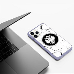 Чехол iPhone 11 Pro матовый РОССИЙСКАЯ ИМПЕРИЯ - ГЕРБ Потертости, цвет: 3D-светло-сиреневый — фото 2