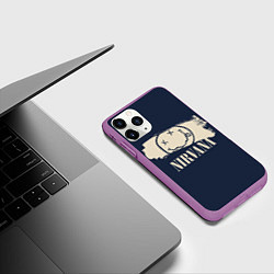 Чехол iPhone 11 Pro матовый NIRVANA Рок Группа, цвет: 3D-фиолетовый — фото 2