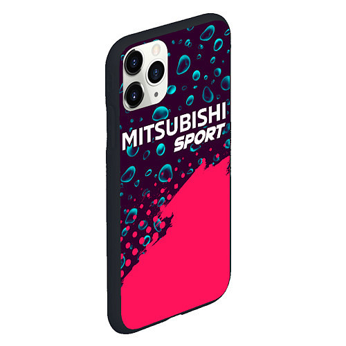 Чехол iPhone 11 Pro матовый MITSUBISHI Sport Краски / 3D-Черный – фото 2