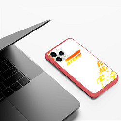 Чехол iPhone 11 Pro матовый Ateez, цвет: 3D-красный — фото 2