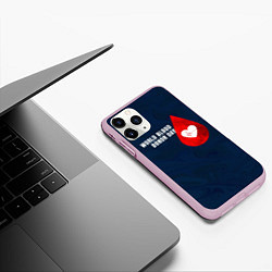 Чехол iPhone 11 Pro матовый Ритм крови, цвет: 3D-розовый — фото 2