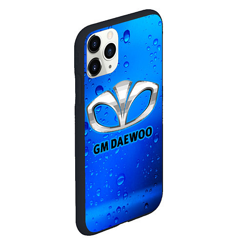 Чехол iPhone 11 Pro матовый DAEWOO Капли Дождя / 3D-Черный – фото 2