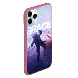 Чехол iPhone 11 Pro матовый Space walk, цвет: 3D-малиновый — фото 2