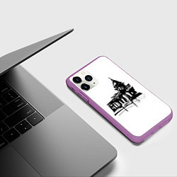 Чехол iPhone 11 Pro матовый Исаакиевский собор в ночи, цвет: 3D-фиолетовый — фото 2
