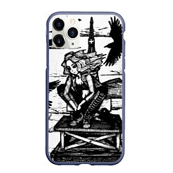 Чехол iPhone 11 Pro матовый Raven 2, цвет: 3D-серый