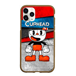Чехол iPhone 11 Pro матовый Cuphead Красная чашечка, цвет: 3D-коричневый