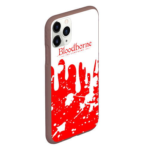 Чехол iPhone 11 Pro матовый BLOODBORNE брызги / 3D-Коричневый – фото 2