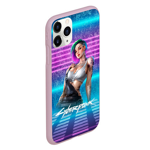 Чехол iPhone 11 Pro матовый Judy 18 Джуди Cyberpunk2077 / 3D-Розовый – фото 2