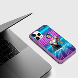 Чехол iPhone 11 Pro матовый Judy 18 Джуди Cyberpunk2077, цвет: 3D-фиолетовый — фото 2
