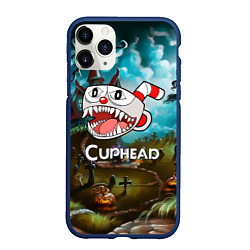Чехол iPhone 11 Pro матовый Cuphead Zombie, цвет: 3D-тёмно-синий