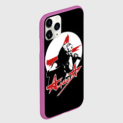 Чехол iPhone 11 Pro матовый Алиса рок группа, цвет: 3D-фиолетовый — фото 2