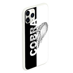 Чехол iPhone 11 Pro матовый КОБРА COBRA ЧБ, цвет: 3D-белый — фото 2