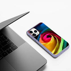 Чехол iPhone 11 Pro матовый Роза fashion 2022, цвет: 3D-светло-сиреневый — фото 2