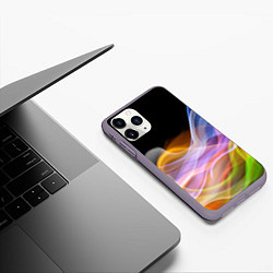 Чехол iPhone 11 Pro матовый Цветной дым Color pattern, цвет: 3D-серый — фото 2