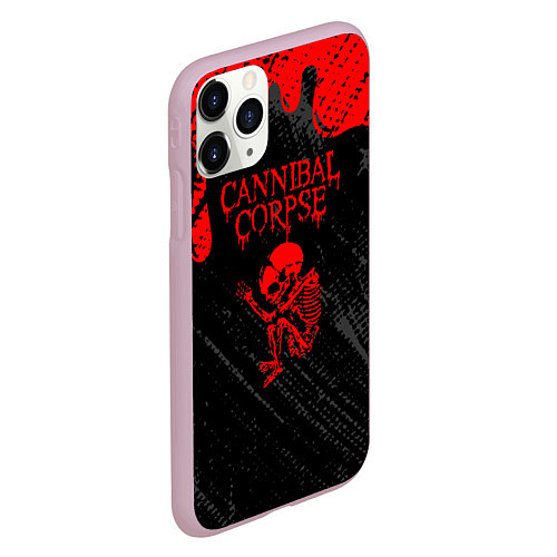 Чехол iPhone 11 Pro матовый Cannibal corpse потеки крови / 3D-Розовый – фото 2