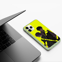 Чехол iPhone 11 Pro матовый Аканэ и Нобучика, цвет: 3D-салатовый — фото 2