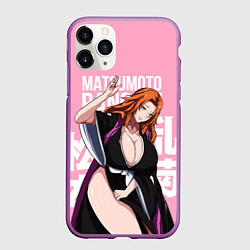 Чехол iPhone 11 Pro матовый Matsumoto Rangiku, цвет: 3D-фиолетовый