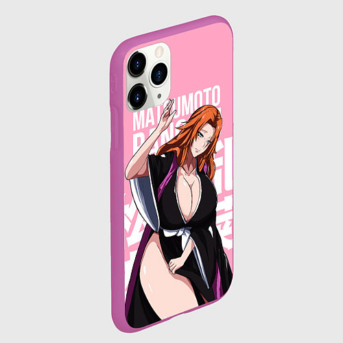 Чехол iPhone 11 Pro матовый Matsumoto Rangiku / 3D-Фиолетовый – фото 2