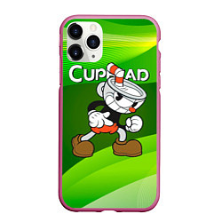 Чехол iPhone 11 Pro матовый Хитрая чашечка cuphead