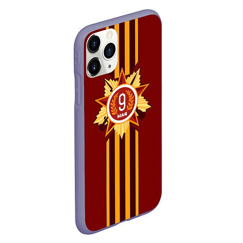 Чехол iPhone 11 Pro матовый День Победы Звезда / 3D-Серый – фото 2