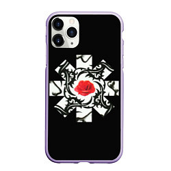 Чехол iPhone 11 Pro матовый RHCP Logo Red Rose