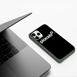 Чехол iPhone 11 Pro матовый Плацебо Логотип, цвет: 3D-темно-зеленый — фото 2